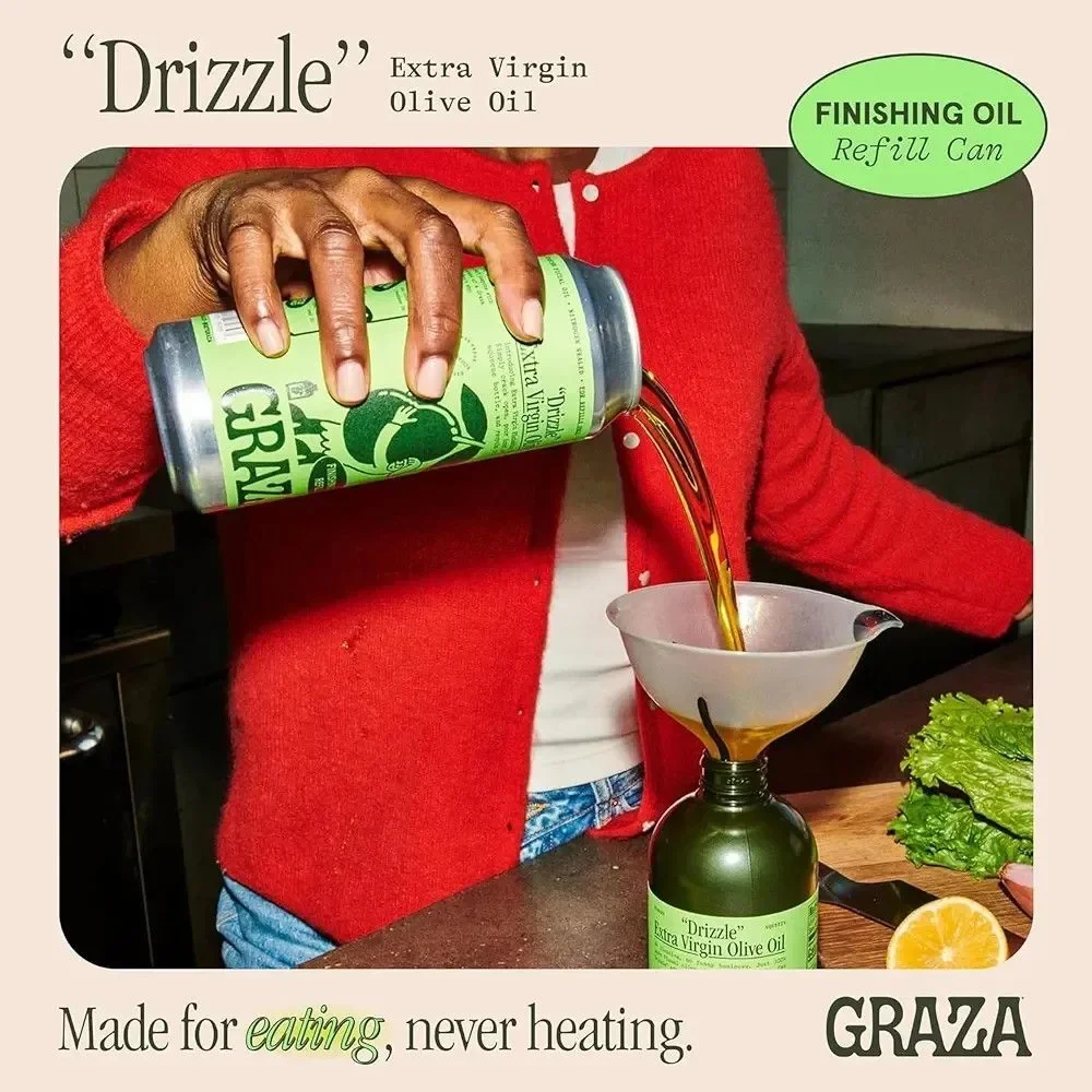 Graza Drizzle Cooking Olive Oil 16.3 Oz Can Refill